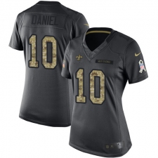 Women's Nike New Orleans Saints #10 Chase Daniel Limited Black 2016 Salute to Service NFL Jersey