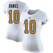 Women's Nike New Orleans Saints #10 Chase Daniel White Rush Pride Name & Number T-Shirt