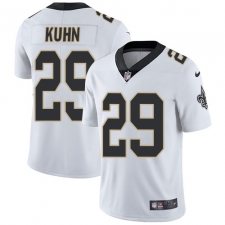 Youth Nike New Orleans Saints #29 John Kuhn White Vapor Untouchable Limited Player NFL Jersey