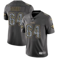 Youth Nike New Orleans Saints #64 Zach Strief Gray Static Vapor Untouchable Limited NFL Jersey
