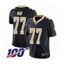 Men's New Orleans Saints #77 Willie Roaf Black Team Color Vapor Untouchable Limited Player 100th Season Football Jersey