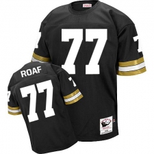 Mitchell And Ness New Orleans Saints #77 Willie Roaf Black Authentic NFL Jersey