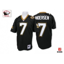 Mitchell And Ness New Orleans Saints #7 Morten Andersen Black Authentic NFL Jersey