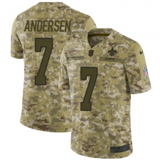 Youth Nike New Orleans Saints #7 Morten Andersen Limited Camo 2018 Salute to Service NFL Jersey