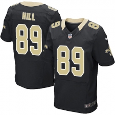 Men's Nike New Orleans Saints #89 Josh Hill Black Team Color Vapor Untouchable Elite Player NFL Jersey