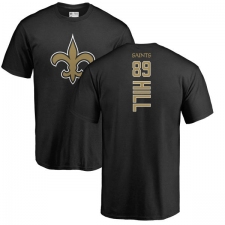 NFL Nike New Orleans Saints #89 Josh Hill Black Backer T-Shirt