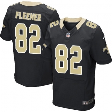 Men's Nike New Orleans Saints #82 Coby Fleener Black Team Color Vapor Untouchable Elite Player NFL Jersey