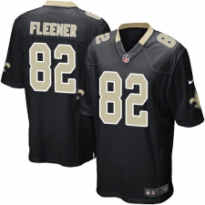 Men's Nike New Orleans Saints #82 Coby Fleener Game Black Team Color NFL Jersey
