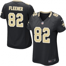 Women's Nike New Orleans Saints #82 Coby Fleener Game Black Team Color NFL Jersey