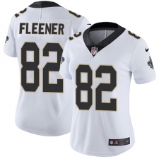 Women's Nike New Orleans Saints #82 Coby Fleener White Vapor Untouchable Limited Player NFL Jersey