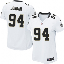 Women's Nike New Orleans Saints #94 Cameron Jordan Game White NFL Jersey