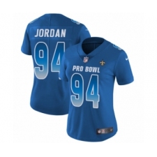 Women's Nike New Orleans Saints #94 Cameron Jordan Limited Royal Blue NFC 2019 Pro Bowl NFL Jersey