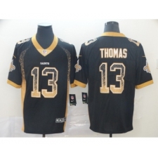 Men's New Orleans Saints #13 Michael Thomas Black Drift Fashion Color Rush Limited Stitched NFL Jersey