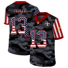 Men's New Orleans Saints #13 Michael Thomas Camo Flag Nike Limited Jersey