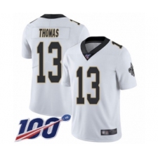 Men's New Orleans Saints #13 Michael Thomas White Vapor Untouchable Limited Player 100th Season Football Jersey