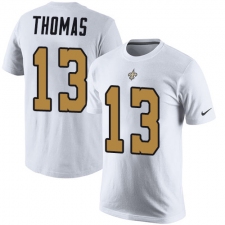 Nike New Orleans Saints #13 Michael Thomas White Rush Pride Name & Number T-Shirt