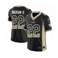 Men's Nike New Orleans Saints #22 Mark Ingram Limited Black Rush Drift Fashion NFL Jersey