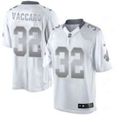 Men's Nike New Orleans Saints #32 Kenny Vaccaro Limited White Platinum NFL Jersey