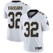Men's Nike New Orleans Saints #32 Kenny Vaccaro White Vapor Untouchable Limited Player NFL Jersey