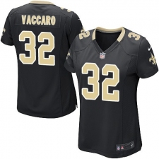 Women's Nike New Orleans Saints #32 Kenny Vaccaro Game Black Team Color NFL Jersey