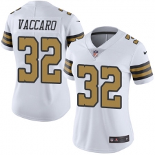 Women's Nike New Orleans Saints #32 Kenny Vaccaro Limited White Rush Vapor Untouchable NFL Jersey