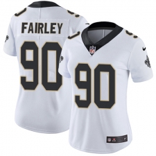 Women's Nike New Orleans Saints #90 Nick Fairley White Vapor Untouchable Limited Player NFL Jersey