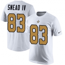 Nike New Orleans Saints #83 Willie Snead White Rush Pride Name & Number T-Shirt