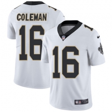 Men's Nike New Orleans Saints #16 Brandon Coleman White Vapor Untouchable Limited Player NFL Jersey