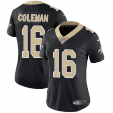 Women's Nike New Orleans Saints #16 Brandon Coleman Black Team Color Vapor Untouchable Limited Player NFL Jersey