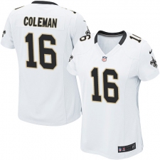 Women's Nike New Orleans Saints #16 Brandon Coleman Game White NFL Jersey