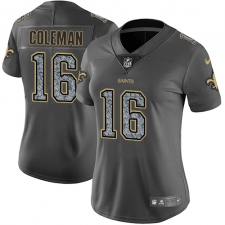 Women's Nike New Orleans Saints #16 Brandon Coleman Gray Static Vapor Untouchable Limited NFL Jersey