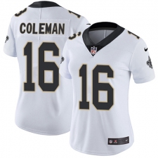 Women's Nike New Orleans Saints #16 Brandon Coleman White Vapor Untouchable Limited Player NFL Jersey
