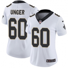 Women's Nike New Orleans Saints #60 Max Unger Elite White NFL Jersey