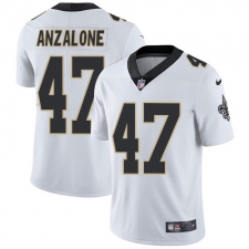 Youth Nike New Orleans Saints #47 Alex Anzalone White Vapor Untouchable Limited Player NFL Jersey