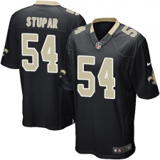 Men's Nike New Orleans Saints #54 Nate Stupar Game Black Team Color NFL Jersey