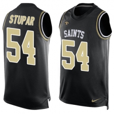 Men's Nike New Orleans Saints #54 Nate Stupar Limited Black Player Name & Number Tank Top NFL Jersey