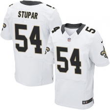 Men's Nike New Orleans Saints #54 Nate Stupar White Vapor Untouchable Elite Player NFL Jersey