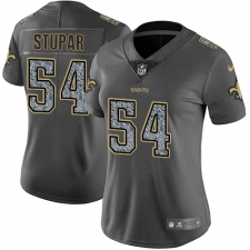 Women's Nike New Orleans Saints #54 Nate Stupar Gray Static Vapor Untouchable Limited NFL Jersey