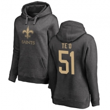 NFL Women's Nike New Orleans Saints #51 Manti Te'o Ash One Color Pullover Hoodie
