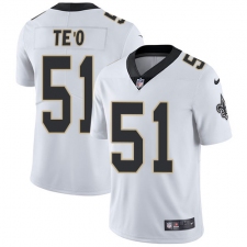 Youth Nike New Orleans Saints #51 Manti Te'o White Vapor Untouchable Limited Player NFL Jersey