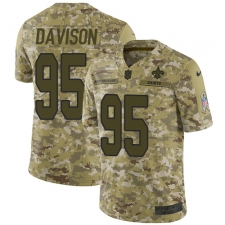 Youth Nike New Orleans Saints #95 Tyeler Davison Limited Camo 2018 Salute to Service NFL Jersey