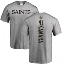 NFL Nike New Orleans Saints #41 Alvin Kamara Ash Backer T-Shirt