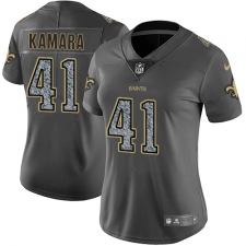 Women's Nike New Orleans Saints #41 Alvin Kamara Gray Static Vapor Untouchable Limited NFL Jersey