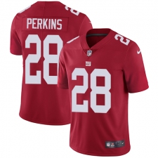 Men's Nike New York Giants #28 Paul Perkins Red Alternate Vapor Untouchable Limited Player NFL Jersey