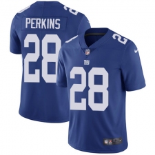 Youth Nike New York Giants #28 Paul Perkins Elite Royal Blue Team Color NFL Jersey