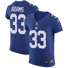 Men's Nike New York Giants #33 Andrew Adams Elite Royal Blue Team Color NFL Jersey