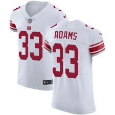 Men's Nike New York Giants #33 Andrew Adams White Vapor Untouchable Elite Player NFL Jersey