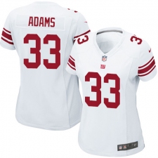 Women's Nike New York Giants #33 Andrew Adams Game White NFL Jersey