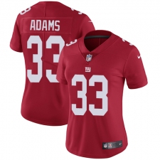 Women's Nike New York Giants #33 Andrew Adams Red Alternate Vapor Untouchable Limited Player NFL Jersey