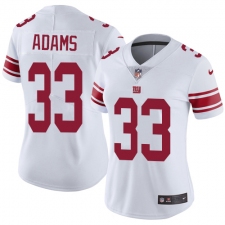 Women's Nike New York Giants #33 Andrew Adams White Vapor Untouchable Limited Player NFL Jersey